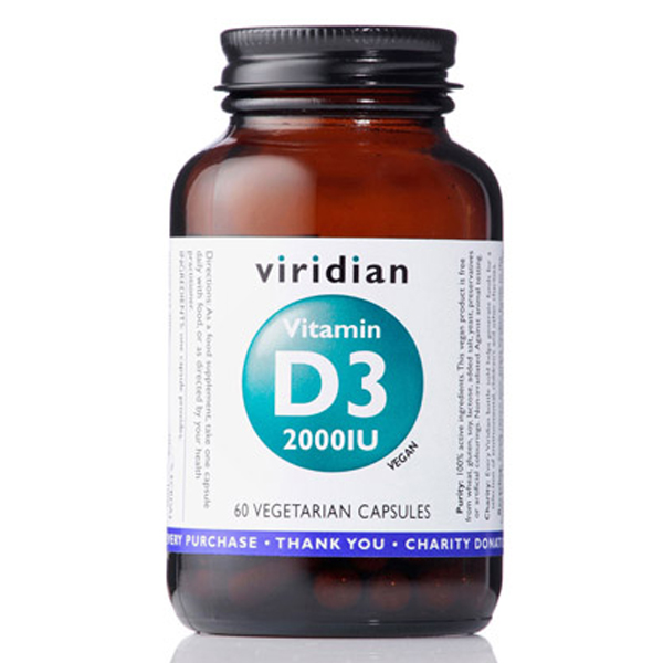 Picture of Vitamin D3  2000 iu 60 kapsul, Viridian