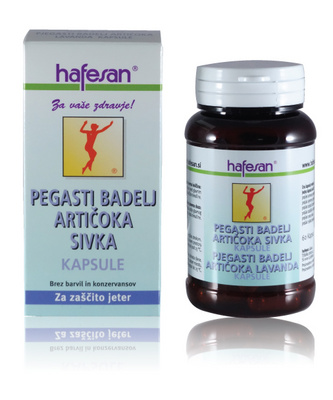 Hafesan pegasti badelj, artičoka in sivka 60 kps.