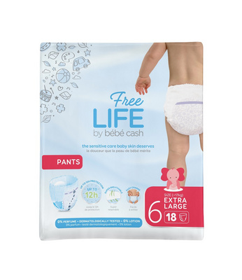 Freelife otroške vpojne hlačke X-Large +17kg , 18 kos