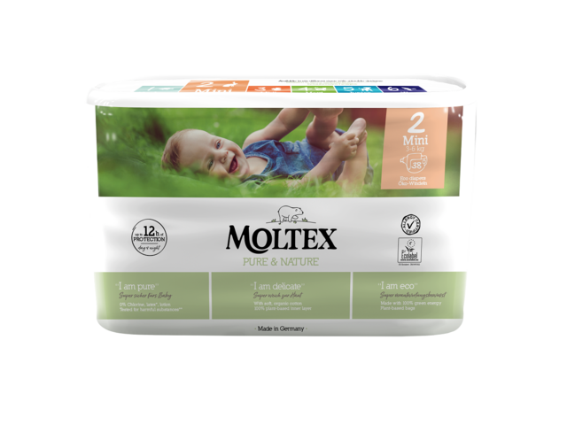 Picture of Moltex Pure & Nature otroške plenice mini 3-6 kg, 38 kos