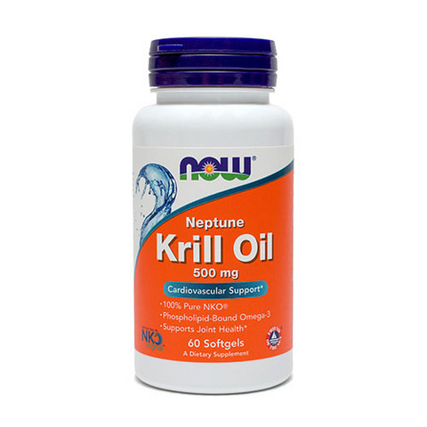 Neptunovo krilovo olje, 500 mg, 60 mehkih kapsul, NOW