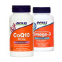 Koencim Q10 30 mg 60 kapsul in Omega-3 100 gelov gratis, NOW