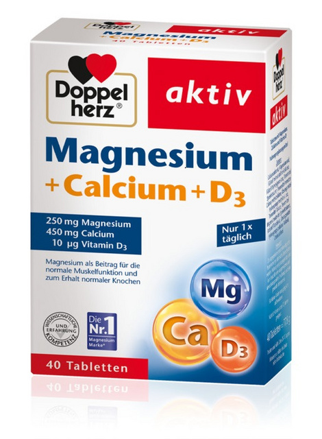 Picture of Doppelherz aktiv Magnezij + Kalcij + D3, 40 tablet