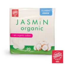 Organic klasični vložki iz organskega bombaža, 20 kos, Jasmin
