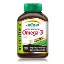 Jamieson Omega 3 Ekstra moč brez priokusa po ribah, kapsule