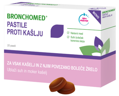 Pastile proti kašlju 20 pastil, Bronchomed 