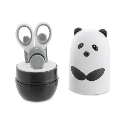 Chicco set za nego 4 v 1 panda: škarjice, ščipalec, pilici, pinceta