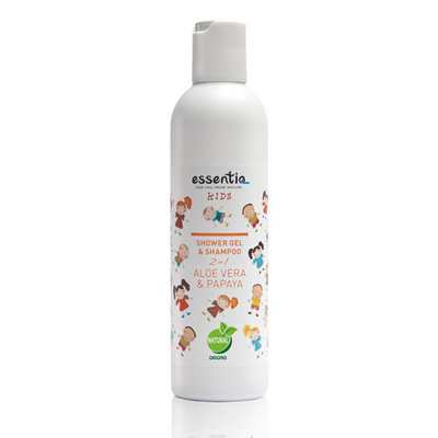 Gel za prhanje in  šampon kids Aloe vera & Papaja 250 ml, Essentiq