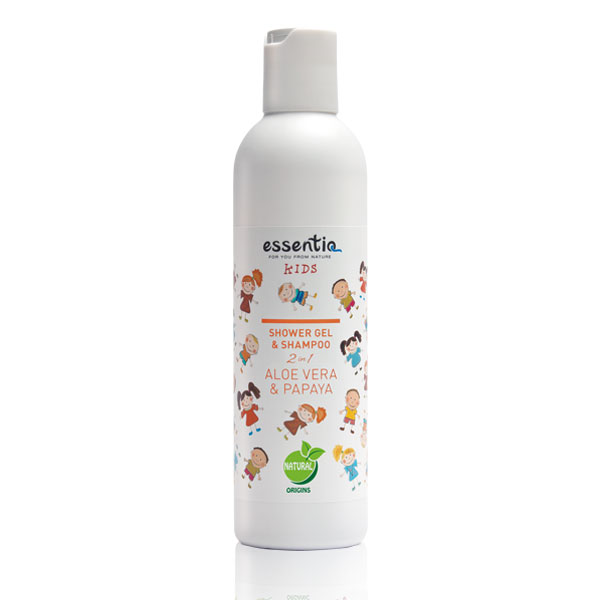 Picture of Gel za prhanje in  šampon kids Aloe vera & Papaja 250 ml, Essentiq