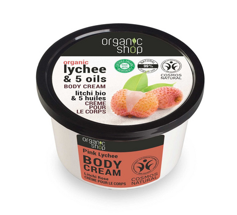 Liči krema za telo v lončku 250 ml, Organic shop