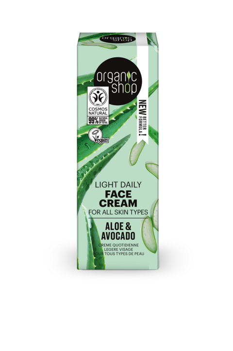 Avokado in aloa dnevna krema 50 ml, Organic shop