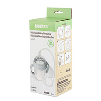 Komplet silikonska steklenička za dojenčke 3. generacije 250 ml in silikonska cevka za hranjenje