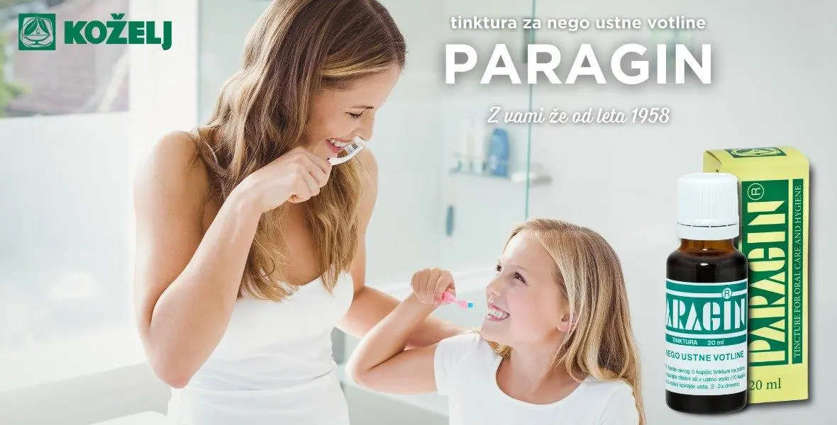 PARAGIN – tinktura za nego ustne votline, že od leta 1958