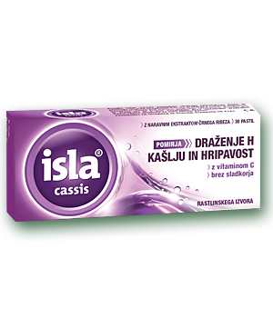 Isla - Cassis pastile, 60 pastile