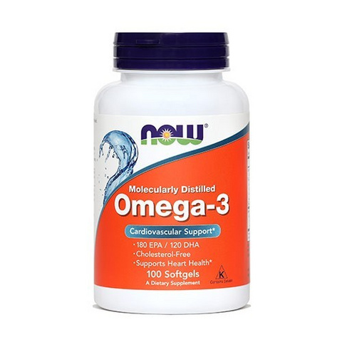 Omega-3 koncentrat ribjega olja 1000 mg, 100 kapsul, NOW