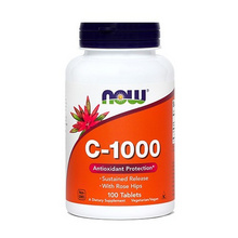 Vitamin C 1000 mg, 100 tablet, NOW