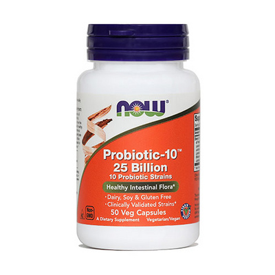 Probiotic-10, 25 milijard, 50 kapsul, NOW