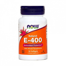 Vitamin E 50 mehkih kapsul, NOW