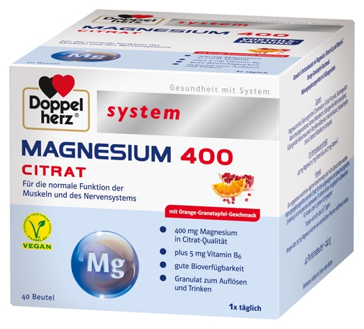 Picture of Doppelherz system Magnezij 400 Citrat, 40 vrečk