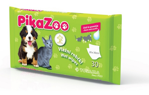 PikaZoo vlažni robčki Bath tea tree, 20 X 30 cm, 30 kosov