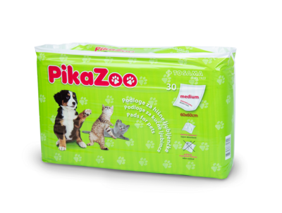 PikaZoo podloge za hišne ljubljenčke - velikost M, 60 X 60 cm, 30 kosov